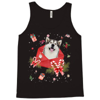 Alaskan Malamute Dog In Christmas Card Ornament Pajama Xmas Premium T Tank Top | Artistshot