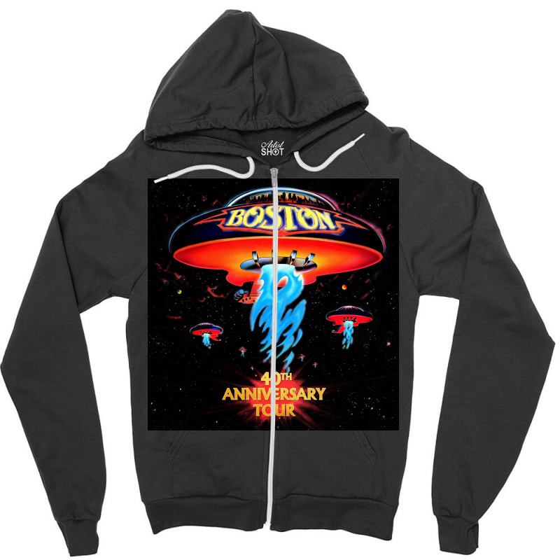 Alien Goes Boston Zipper Hoodie | Artistshot