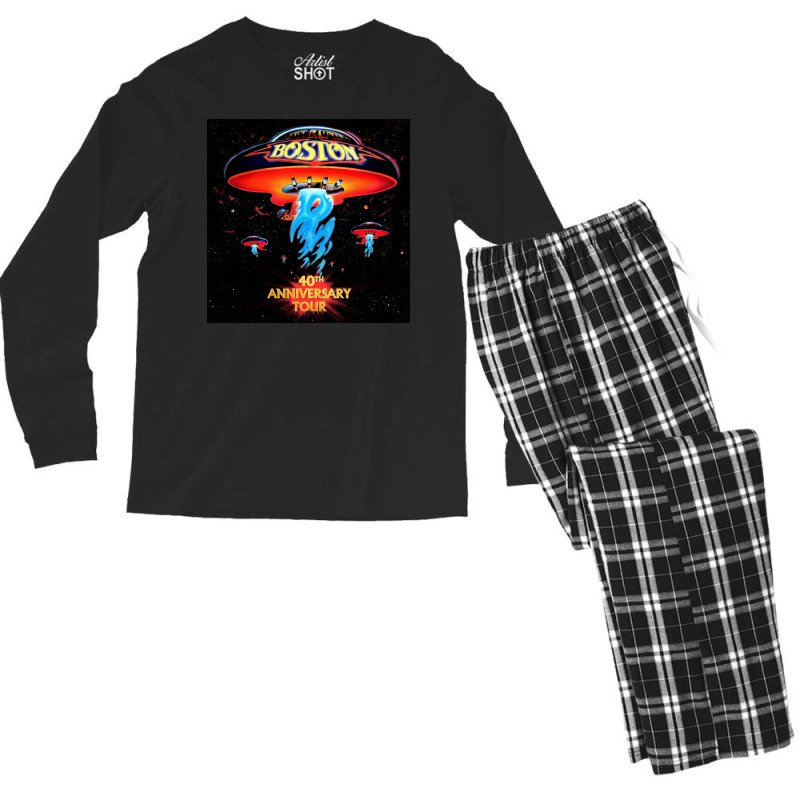 Alien Goes Boston Men's Long Sleeve Pajama Set | Artistshot