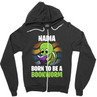 Nadia - Born To Be A Bookworm - Personalized Zipper Hoodie | Artistshot