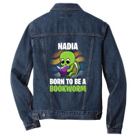 Nadia - Born To Be A Bookworm - Personalized Men Denim Jacket | Artistshot