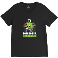 Ty - Born To Be A Bookworm - Personalized V-neck Tee | Artistshot