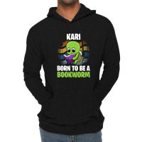 Kari - Born To Be A Bookworm - Personalized Lightweight Hoodie | Artistshot