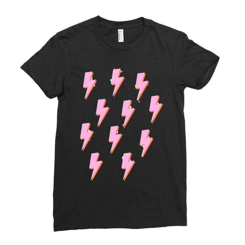 Small Lightning Bolts Ladies Fitted T-Shirt by cm-arts | Artistshot