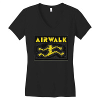 Running Man Airwalk Shoes Skateboard Design. Classic Women's V-neck T-shirt | Artistshot