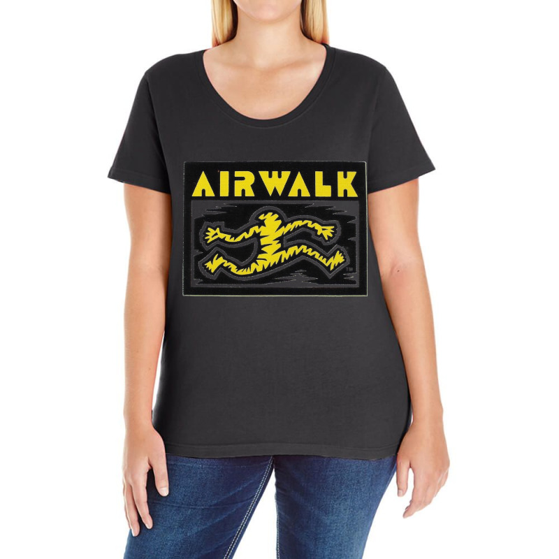 Running Man Airwalk Shoes Skateboard Design. Classic Ladies Curvy T-Shirt by SamaraMcCullou | Artistshot