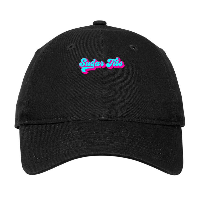 Sugar Tits Pink And Teal Adjustable Cap. By Artistshot