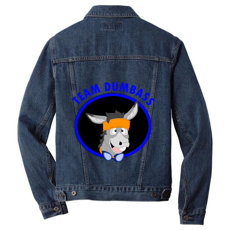 Team Dumbass Donkey Headshot Men Denim Jacket by cm-arts | Artistshot