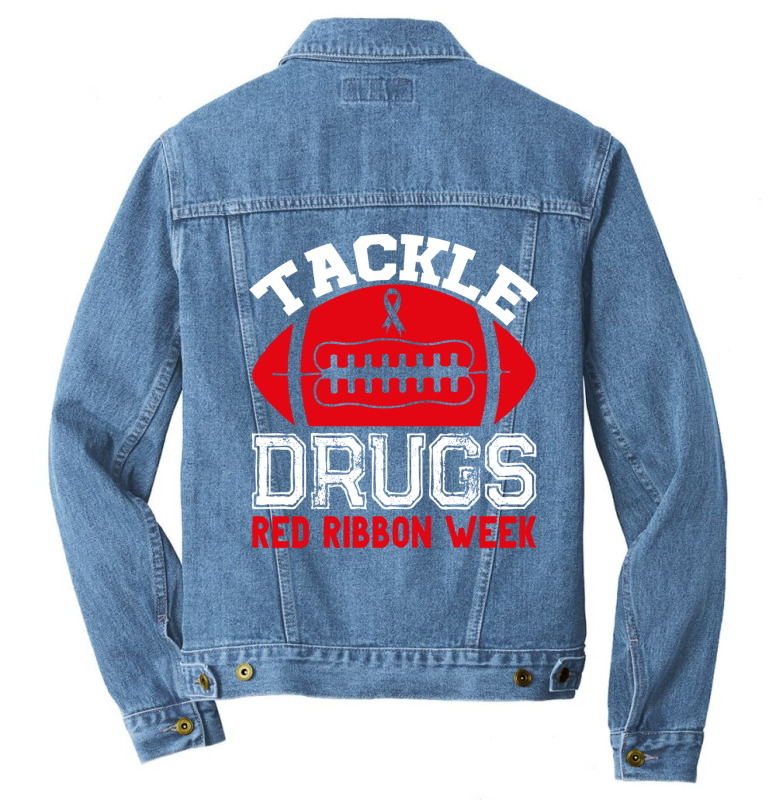 Tackle Drugs Football Red Ribbon Week Awareness Drug Free Long Sleeve ...