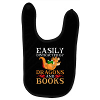 Bookworm Fantasy Book Reading Librarian Funny Book Dragon Baby Bibs | Artistshot