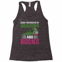 Fantasy Animal Dragon Book Reading Funny Book Dragon Racerback Tank | Artistshot