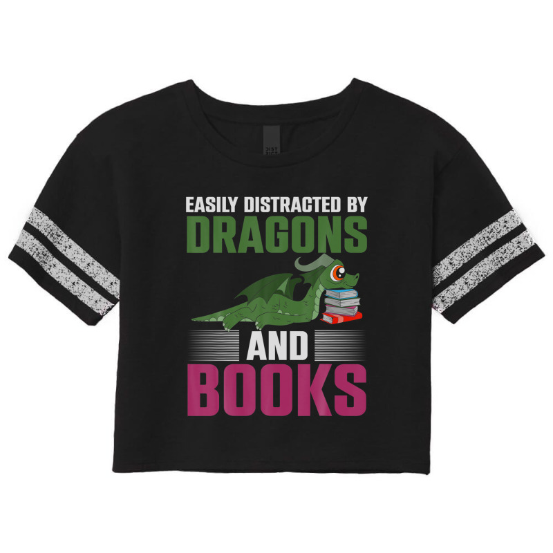 Fantasy Animal Dragon Book Reading Funny Book Dragon Scorecard Crop Tee by miliahpullom | Artistshot