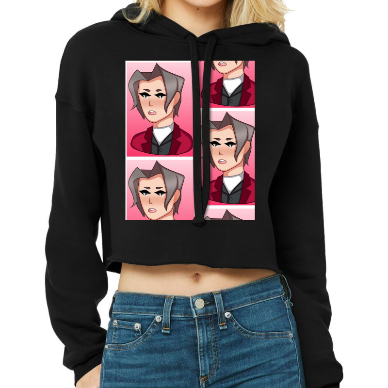 Miles Edgeworth Graphic Cropped Hoodie by cm-arts | Artistshot