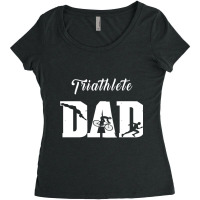 Triathlete Dad  Triathlon Women's Triblend Scoop T-shirt | Artistshot