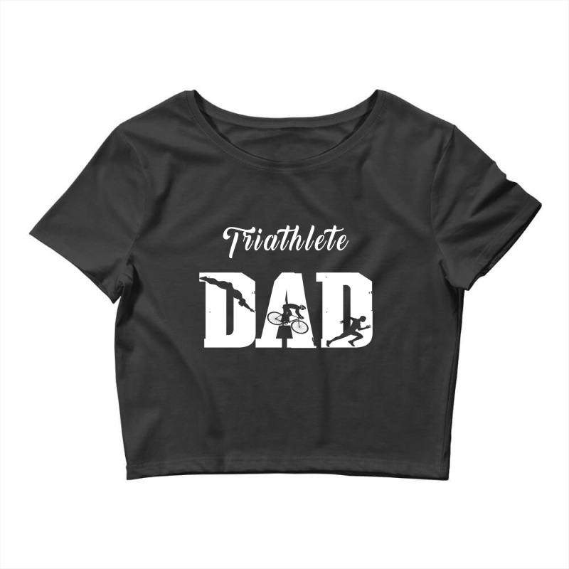 Triathlete Dad  Triathlon Crop Top by cm-arts | Artistshot