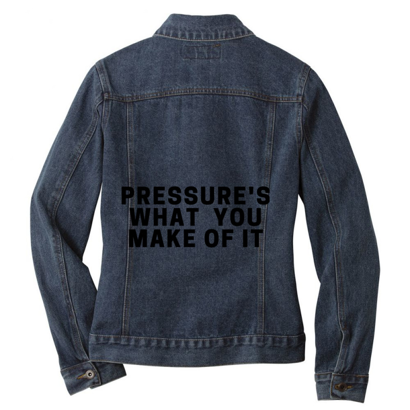 Pressures What You Make Of It  Daniel Ricciardo Quote Ladies Denim Jacket by cm-arts | Artistshot