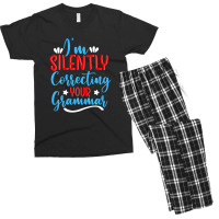 I'm Silently Correcting Your Grammar For Book Readers Men's T-shirt Pajama Set | Artistshot