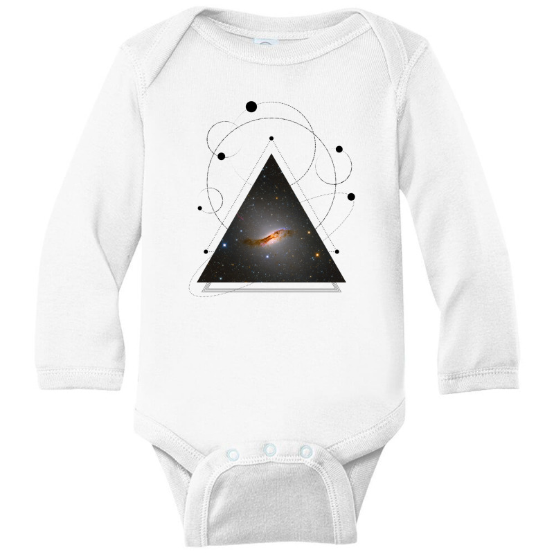 Galaxy In A Triangle Long Sleeve Baby Bodysuit by InspirationColor | Artistshot