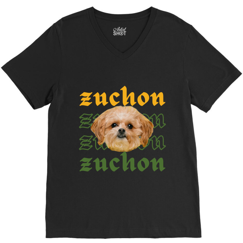 Zuchon Mom, Zuchon Dog, Shichon Puppy, Shichon Puppies             (6) V-neck Tee | Artistshot