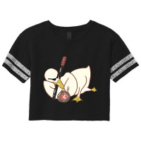 Duck With A Sword Funny Cute Scorecard Crop Tee | Artistshot