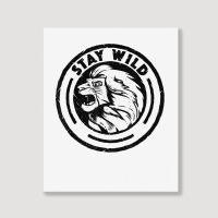 Funny Lion King Stay Wild Portrait Canvas Print | Artistshot