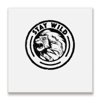 Funny Lion King Stay Wild Metal Print Square | Artistshot