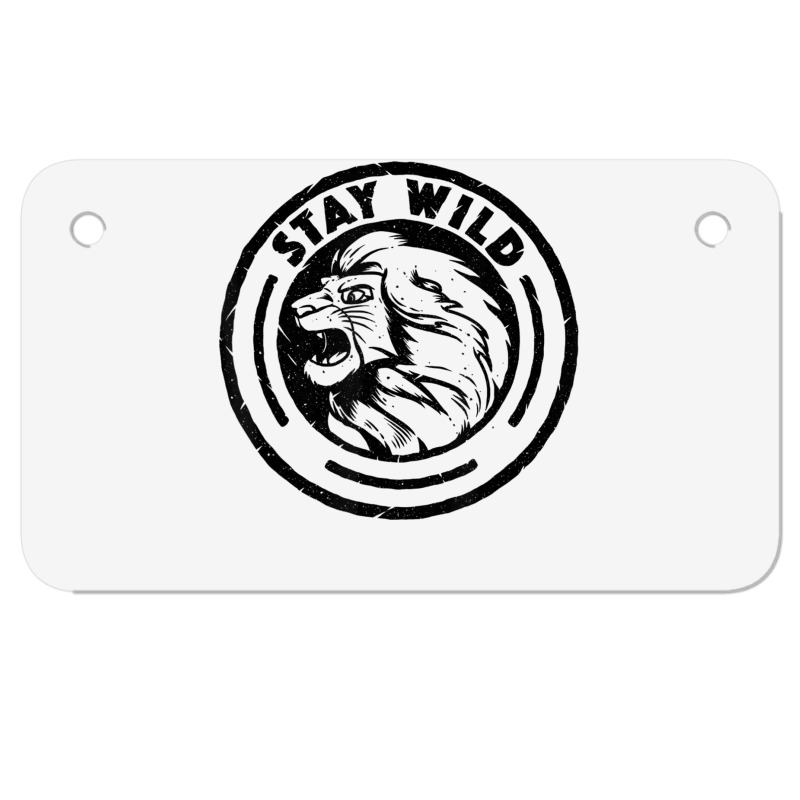 Funny Lion King Stay Wild Motorcycle License Plate | Artistshot