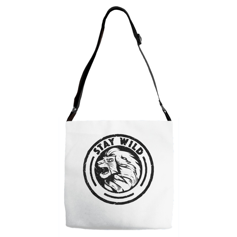 Funny Lion King Stay Wild Adjustable Strap Totes | Artistshot