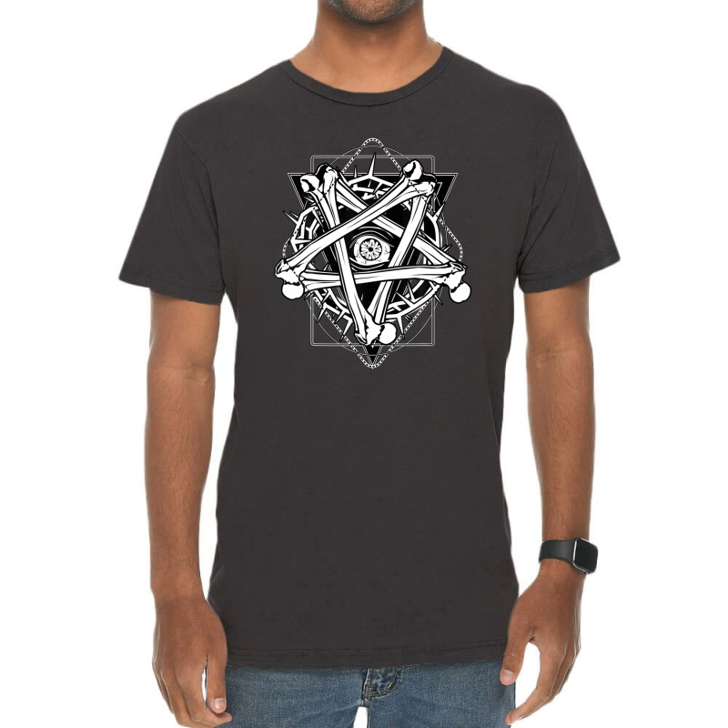 Crescent Moon With Shooting Star Tarot Card Vintage T-shirt | Artistshot