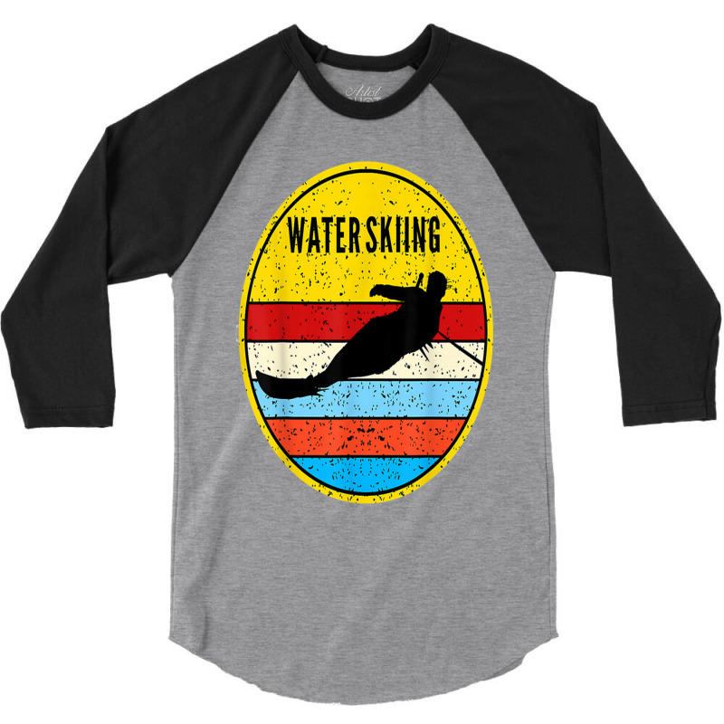 Aad,water Skiing Retro Waterski Ski Water Sports 3/4 Sleeve Shirt by cm-arts | Artistshot