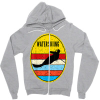 Aad,water Skiing Retro Waterski Ski Water Sports Zipper Hoodie | Artistshot