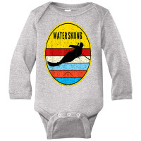 Aad,water Skiing Retro Waterski Ski Water Sports Long Sleeve Baby Bodysuit | Artistshot