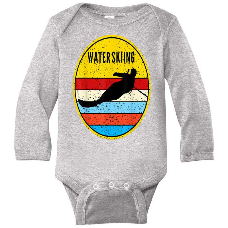 Aad,water Skiing Retro Waterski Ski Water Sports Long Sleeve Baby Bodysuit by cm-arts | Artistshot