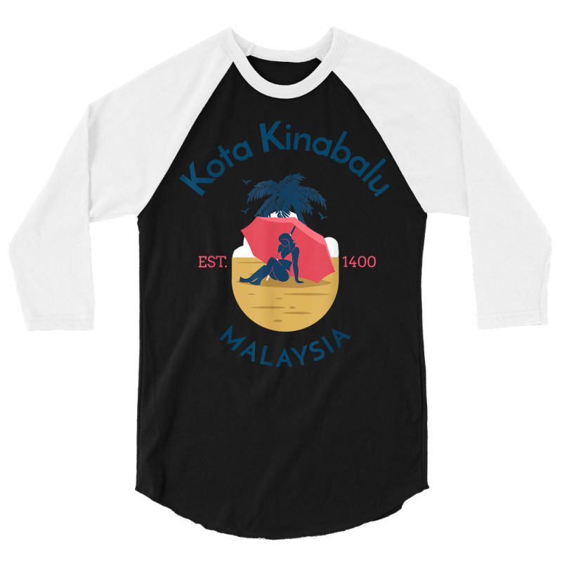 Kota Kinabalu Malaysia T Shirt 3/4 Sleeve Shirt by cm-arts | Artistshot