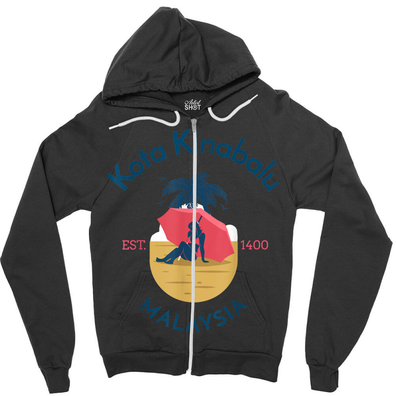 Kota Kinabalu Malaysia T Shirt Zipper Hoodie by cm-arts | Artistshot