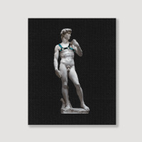 Michelangelo David Leather Harness Sculpture Art Male Statue Torso Portrait Canvas Print | Artistshot