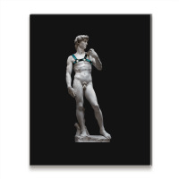 Michelangelo David Leather Harness Sculpture Art Male Statue Torso Metal Print Vertical | Artistshot