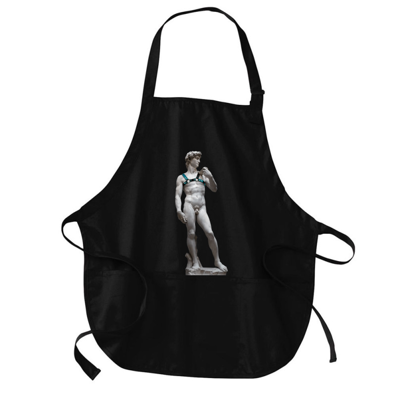 Michelangelo David Leather Harness Sculpture Art Male Statue Torso Medium-length Apron | Artistshot