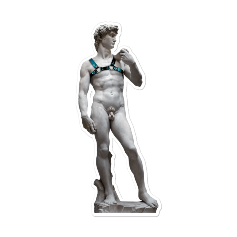 Michelangelo David Leather Harness Sculpture Art Male Statue Torso Sticker | Artistshot