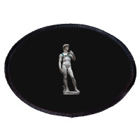 Michelangelo David Leather Harness Sculpture Art Male Statue Torso Oval Patch | Artistshot