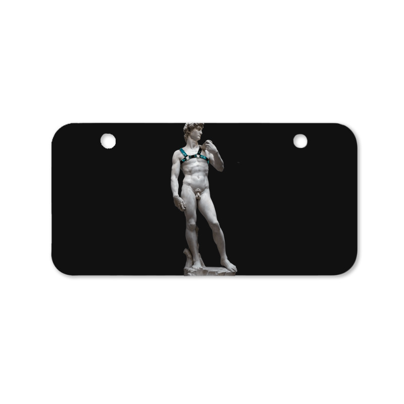 Michelangelo David Leather Harness Sculpture Art Male Statue Torso Bicycle License Plate | Artistshot