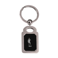 Michelangelo David Leather Harness Sculpture Art Male Statue Torso Silver Rectangle Keychain | Artistshot