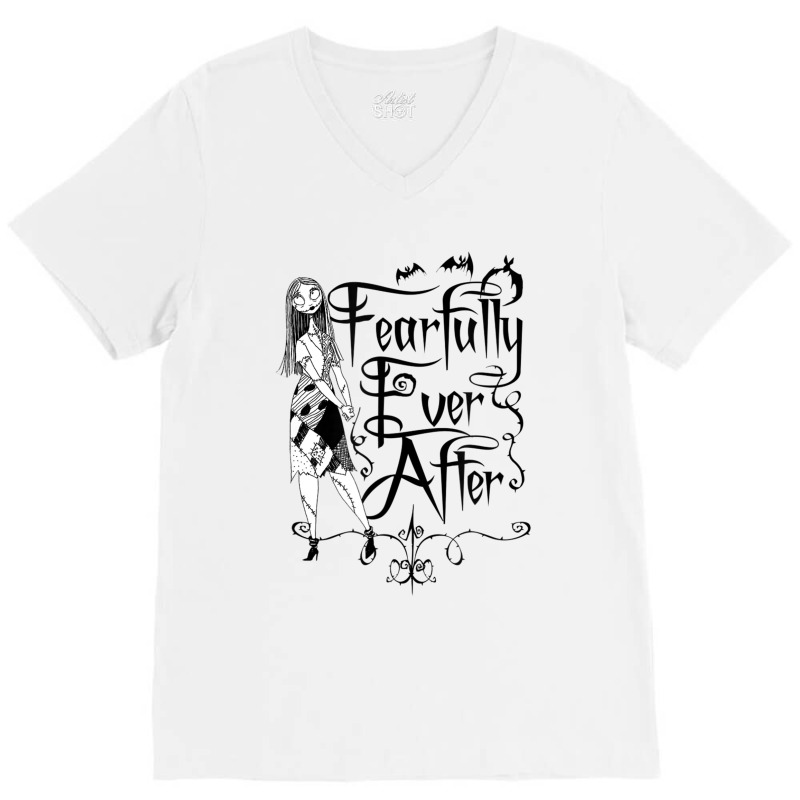 Funny Nightmare Before Christmas Sally Fearfully Ever After V-neck Tee | Artistshot