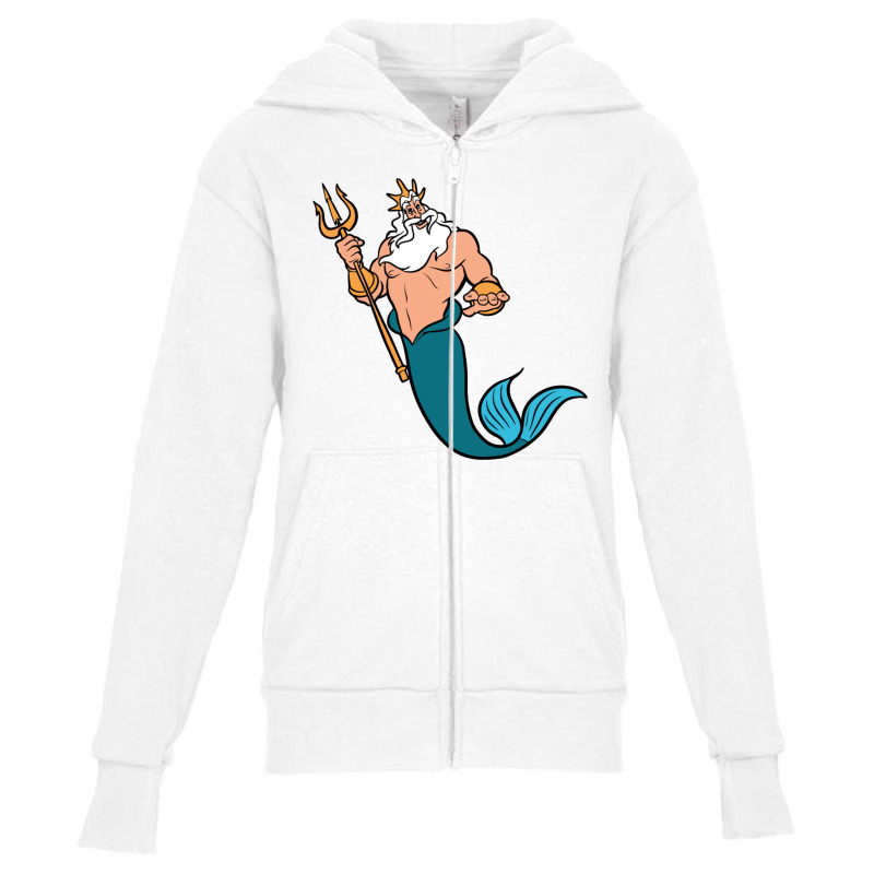 King Triton Youth Zipper Hoodie by jamaikan | Artistshot