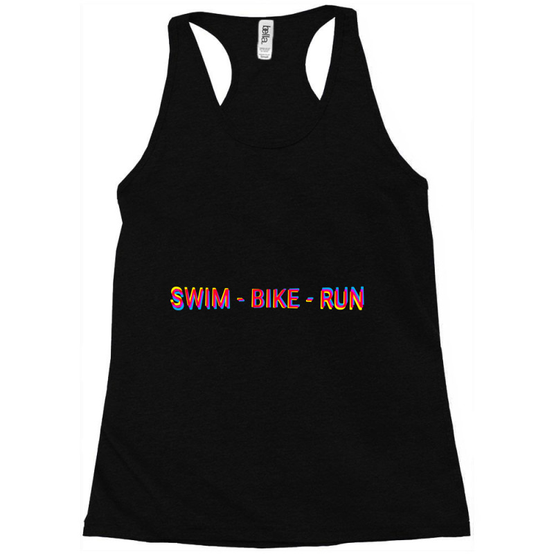 Swim Bike Run, Triathlon Pop Art Racerback Tank by cm-arts | Artistshot