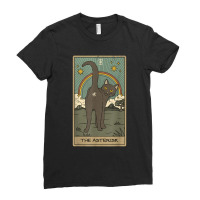 Tarot Card Cat The Asterisk Cosmic Graphic Ladies Fitted T-shirt | Artistshot