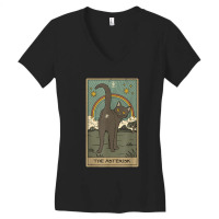 Tarot Card Cat The Asterisk Cosmic Graphic Women's V-neck T-shirt | Artistshot