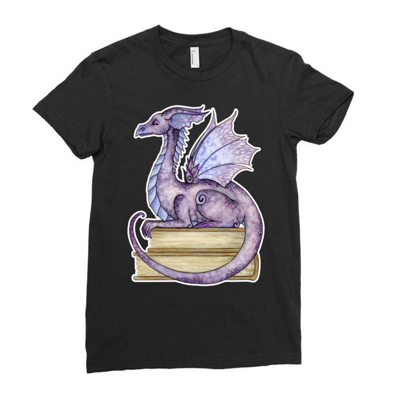 Amy Brown Story Time Book Dragon Long Sleeve T Shirt Ladies Fitted T-Shirt by buske | Artistshot