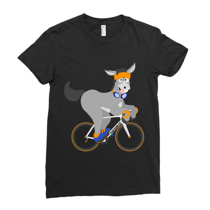 Team Dumbass On Bike Ladies Fitted T-Shirt by cm-arts | Artistshot