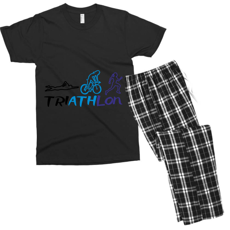 Thriatlon Woman Fitted Men's T-shirt Pajama Set by cm-arts | Artistshot